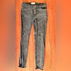 Free People Charcoal black Denim Pants
